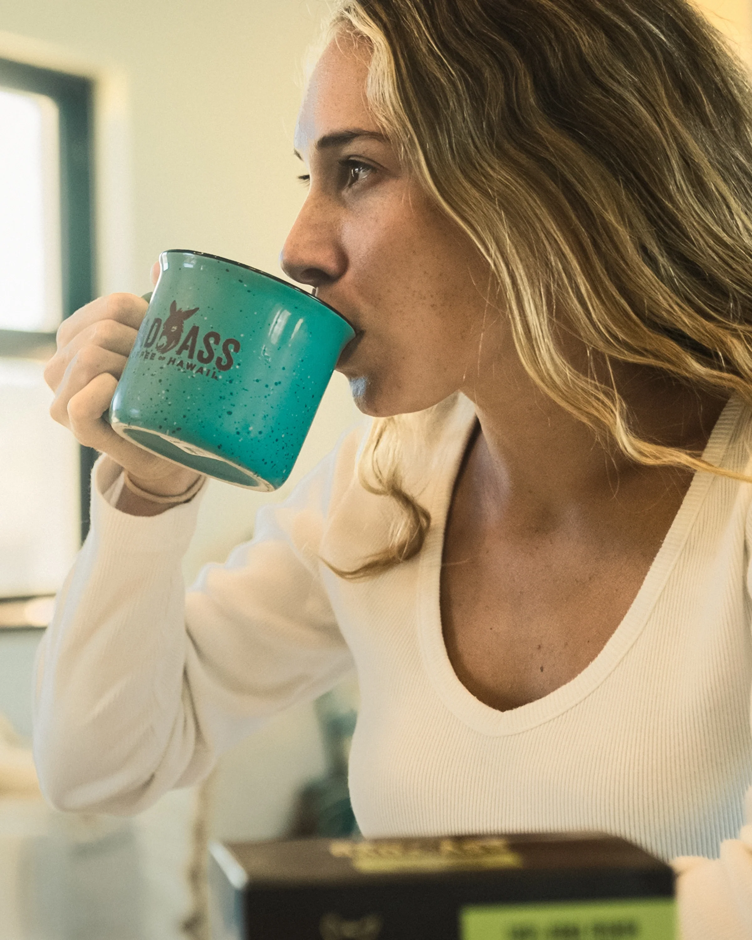 Ceramic Campfire Mug | 15oz - Teal - Image 3